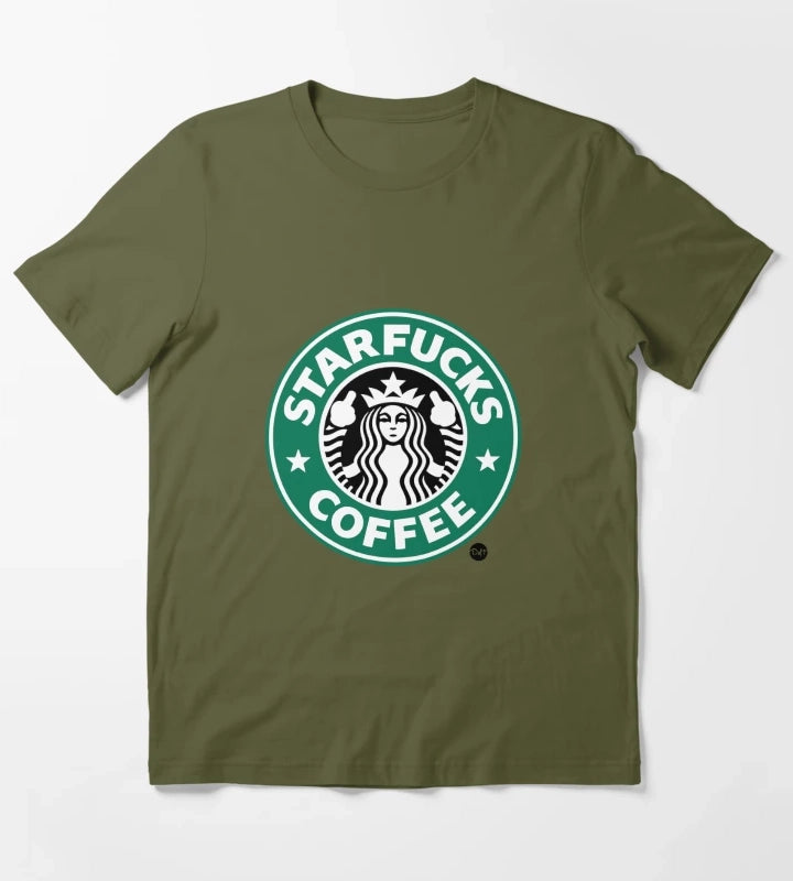 StarFucks Coffee T-Shirt Olive Green