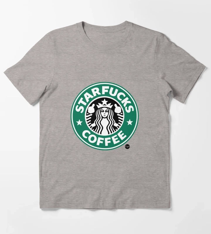 StarFucks Coffee T-Shirt Heather Grey