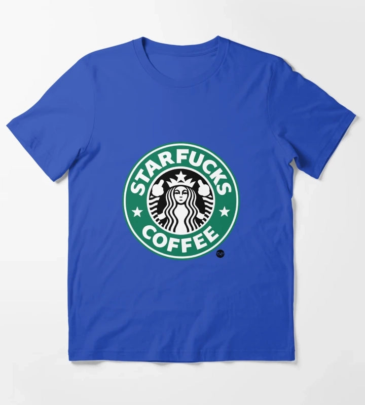 StarFucks Coffee T-Shirt Blue