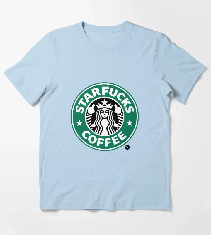 StarFucks Coffee T-Shirt Sky Blue