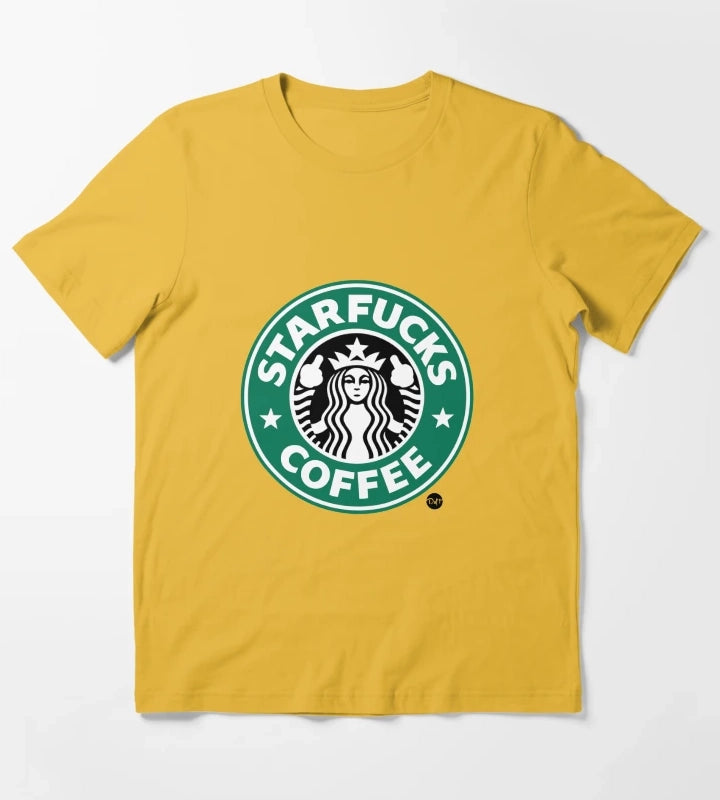 StarFucks Coffee T-Shirt Yellow