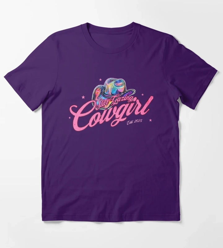 Star Gazing Cowgirl T-Shirt Purple
