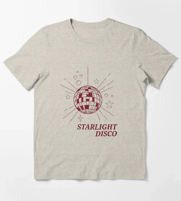 Starlight Disco Vibes Retro Party Design T-Shirt Cream