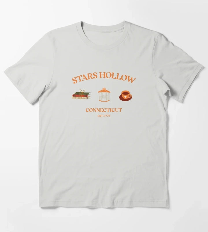 Stars Hollow Connecticut T-Shirt Light Grey