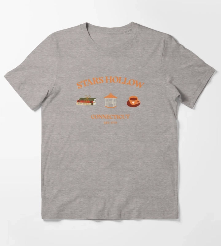 Stars Hollow Connecticut T-Shirt Heather Grey