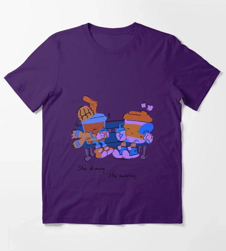 Stay Shivering Stay Sweating Coffee Cup T-Shirt Purple