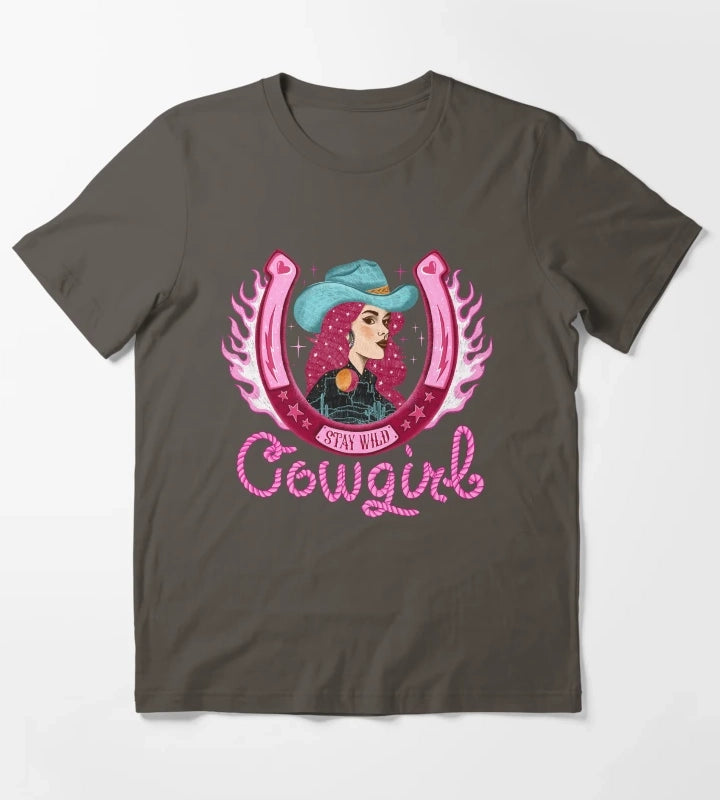 Stay wild cowgirl T-Shirt Dark Grey
