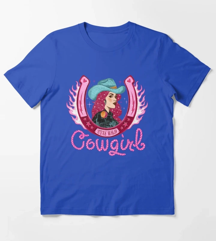 Stay wild cowgirl T-Shirt Blue