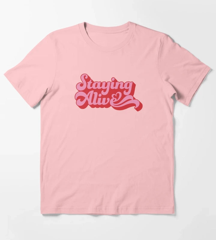 Staying Alive Roller Babe Roller Skates Skate Girl Glow Up T-Shirt Dark Grey