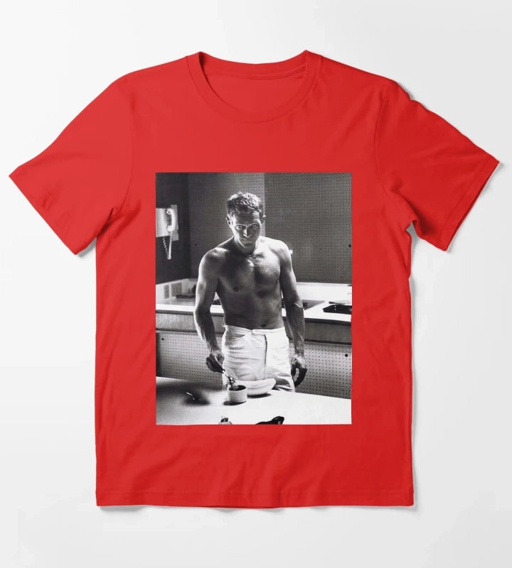 Steve McQueen Making Coffee T-Shirt Red