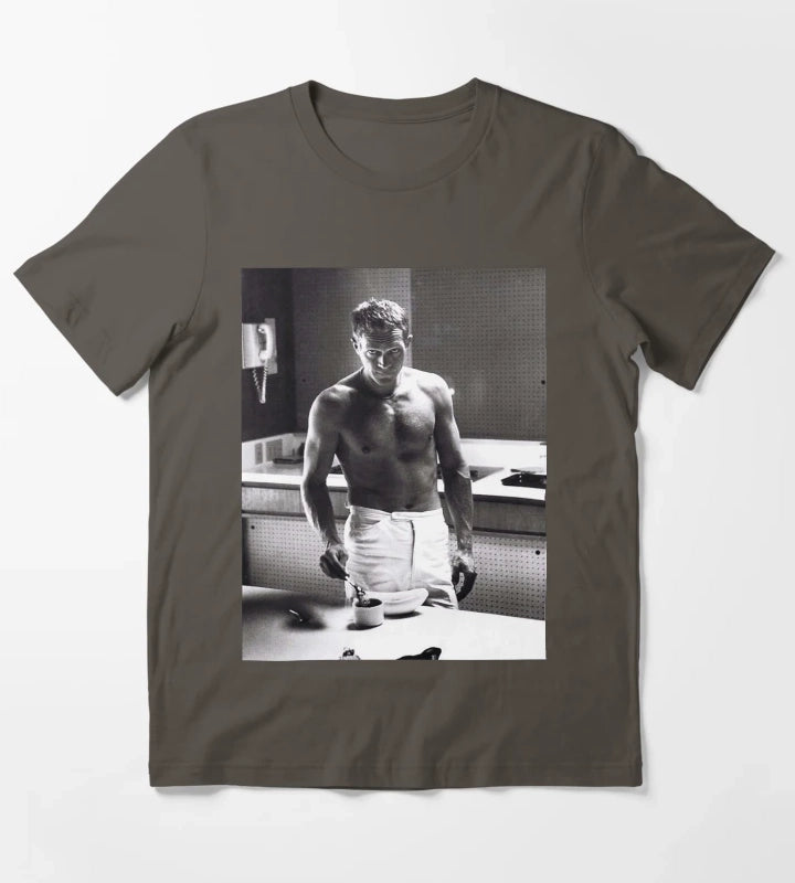 Steve McQueen Making Coffee T-Shirt Dark Grey