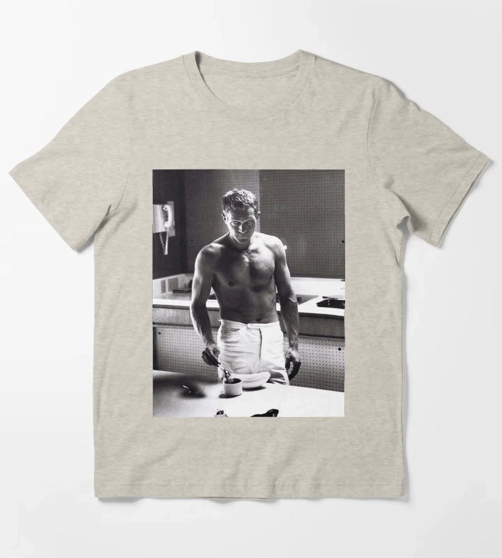 Steve McQueen Making Coffee T-Shirt Cream