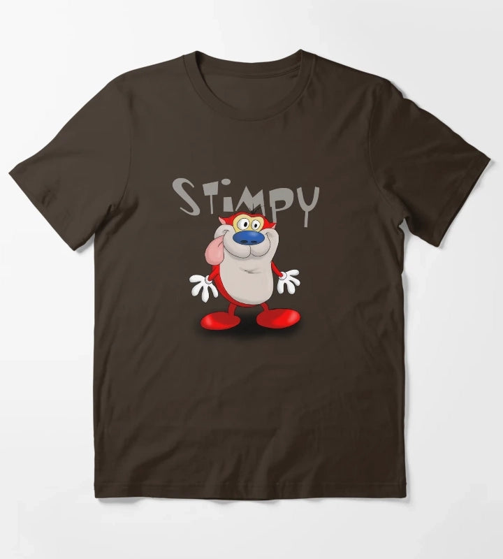 Stimson J Cat Stimpy T-Shirt Brown