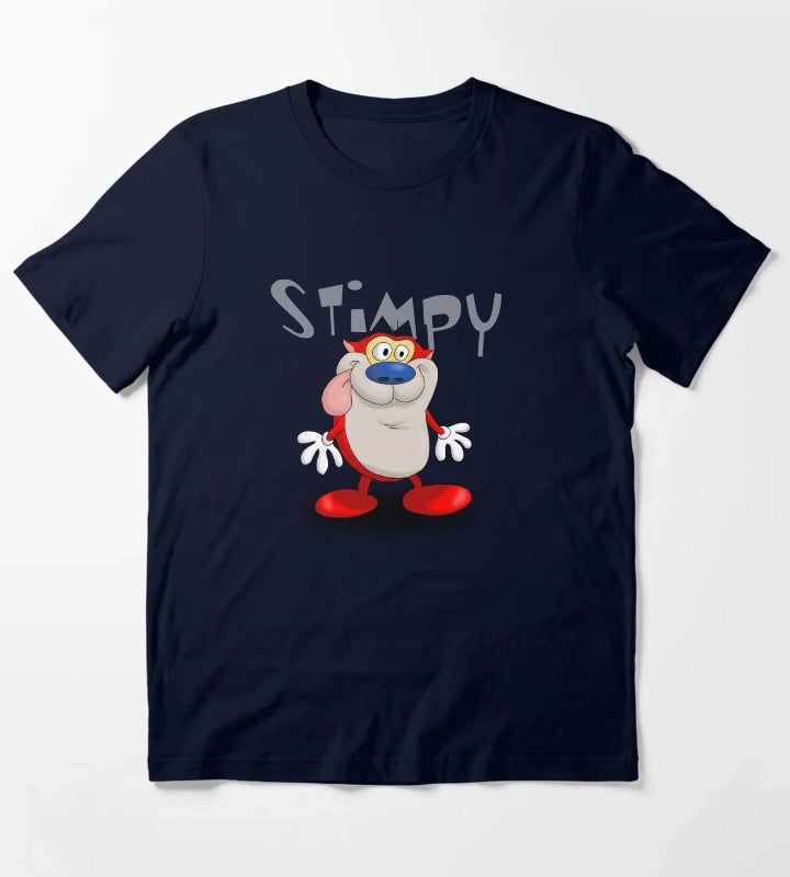 Stimson J Cat Stimpy T-Shirt Navy