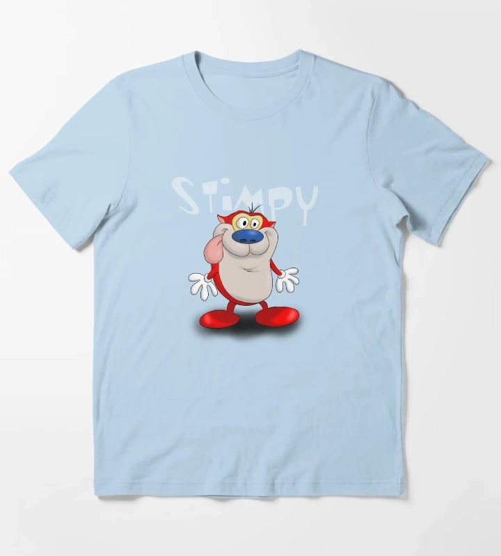 Stimson J Cat Stimpy T-Shirt Sky Blue