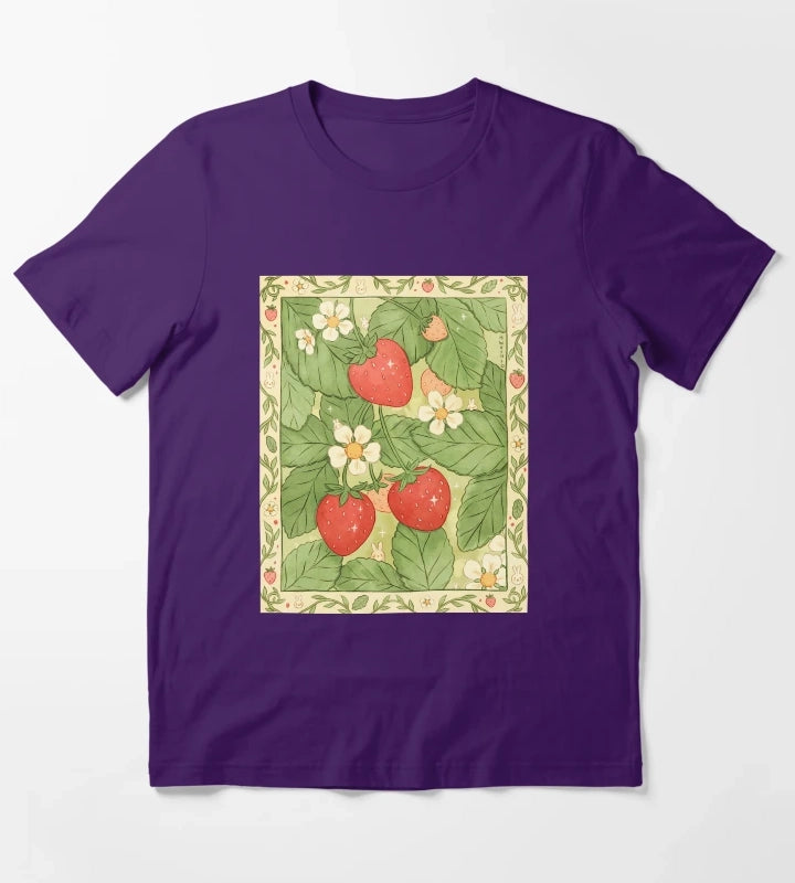 Strawberries for Life T-Shirt Purple