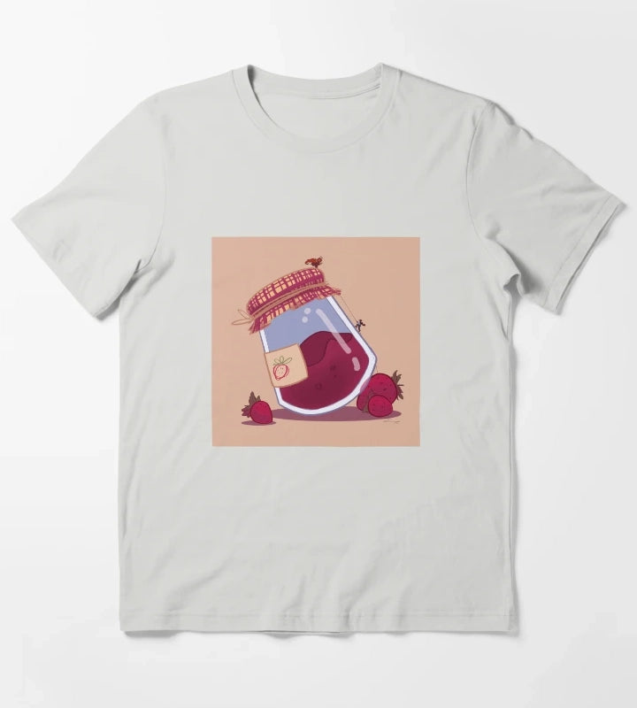 Strawberry Jam Mountain T-Shirt Light Grey