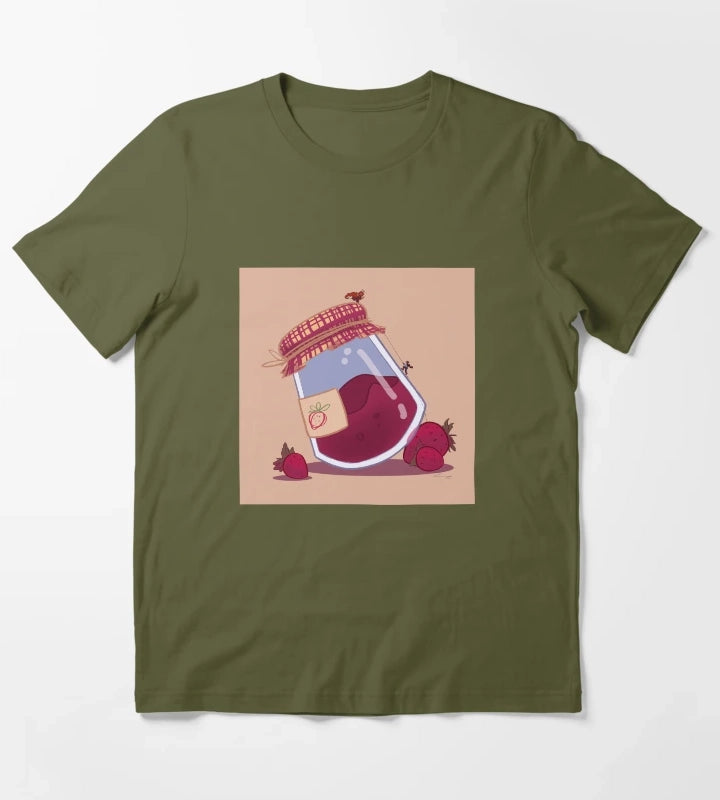 Strawberry Jam Mountain T-Shirt Olive Green