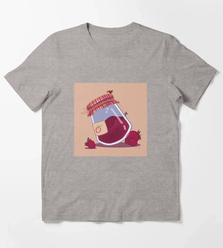 Strawberry Jam Mountain T-Shirt Heather Grey