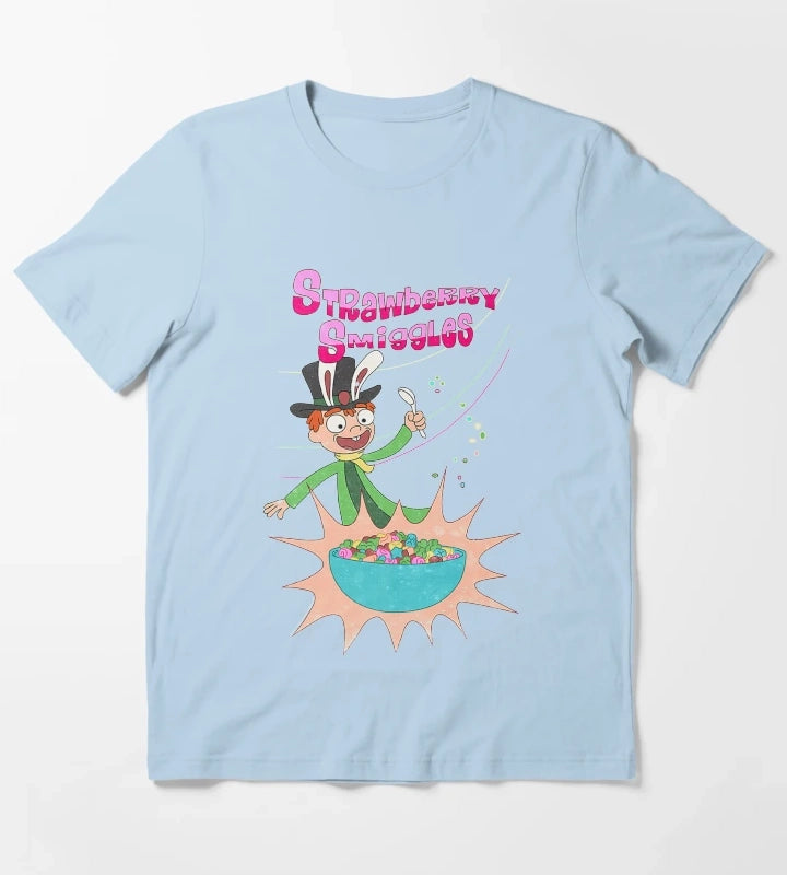 Strawberry Smiggles For Men And Women Rick T-Shirt Sky Blue