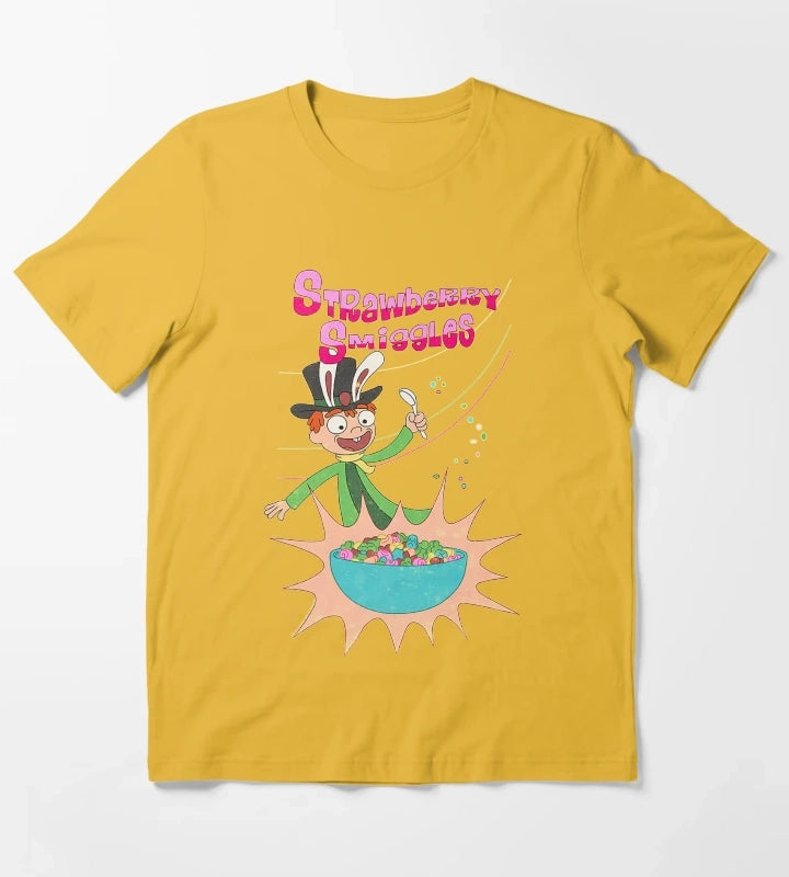 Strawberry Smiggles For Men And Women Rick T-Shirt Yellow