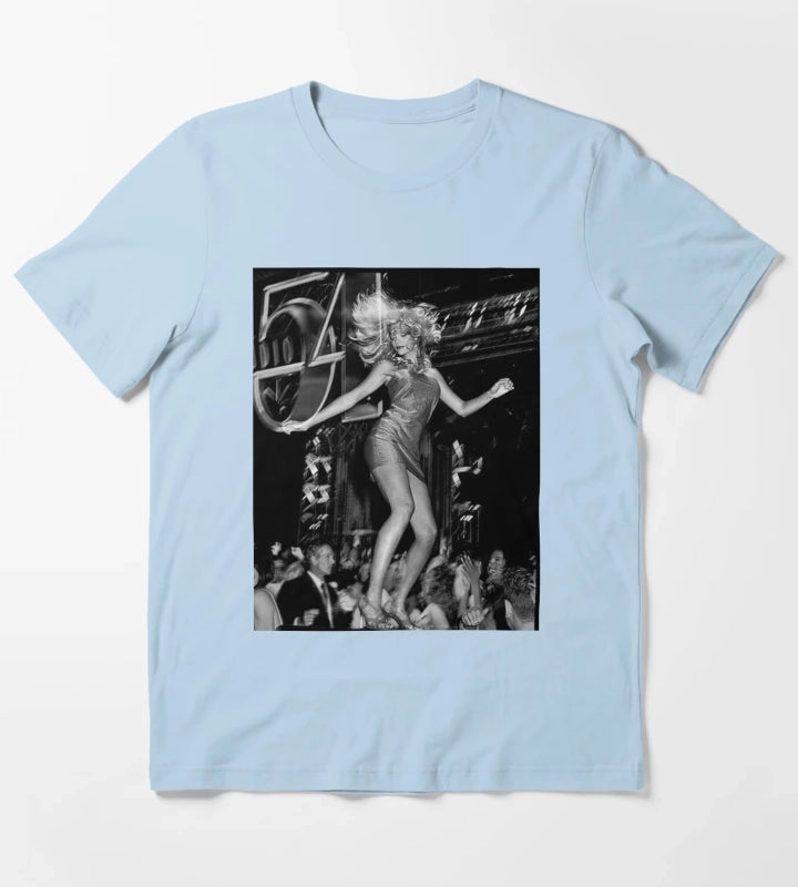 Studio 52 black white T-Shirt Sky Blue