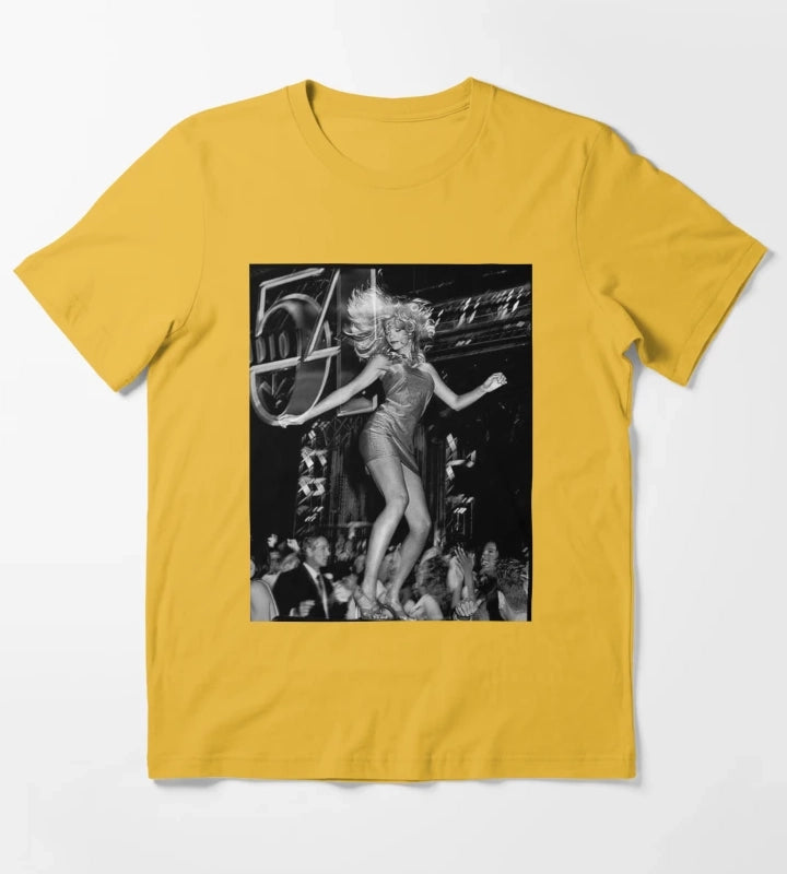 Studio 52 black white T-Shirt Yellow