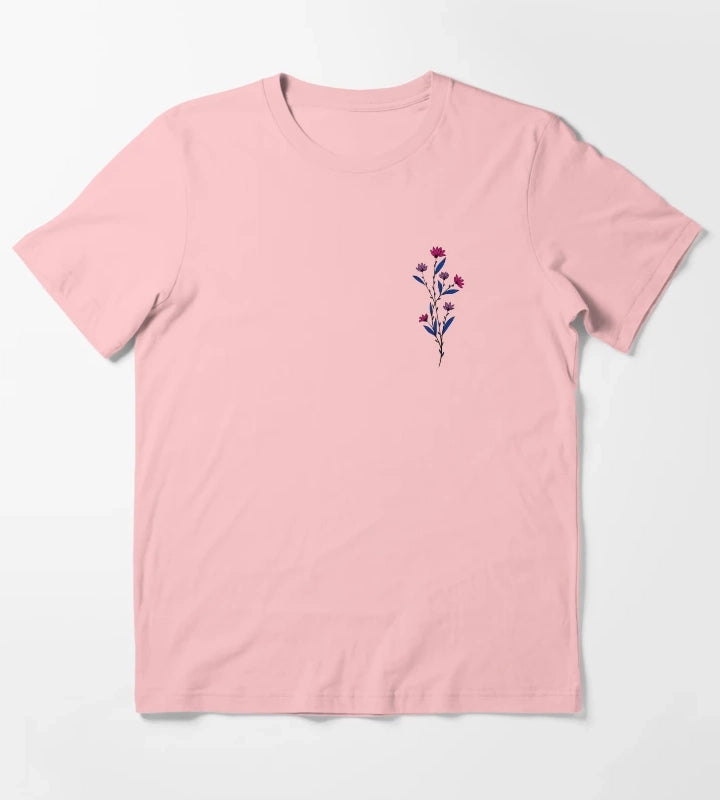 Subtle Bisexual Pride Daisy Sprig T-Shirt Dark Grey