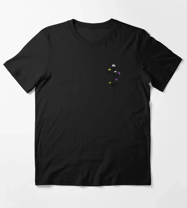 Subtle Nonbinary Pride Daisy Sprig T-Shirt