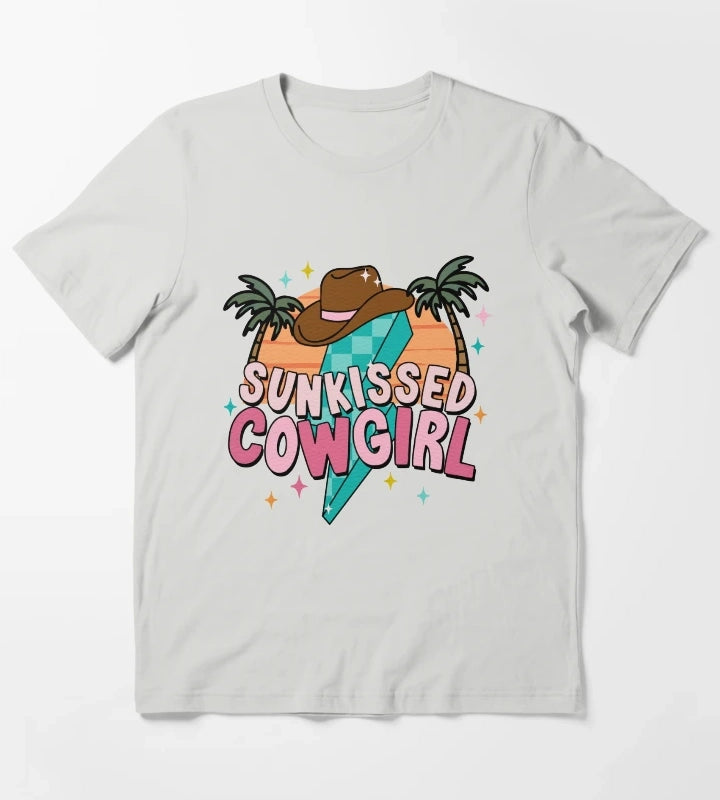 Sunkissed Cowgirl Coastal Cowgirl Chic T-Shirt Light Grey