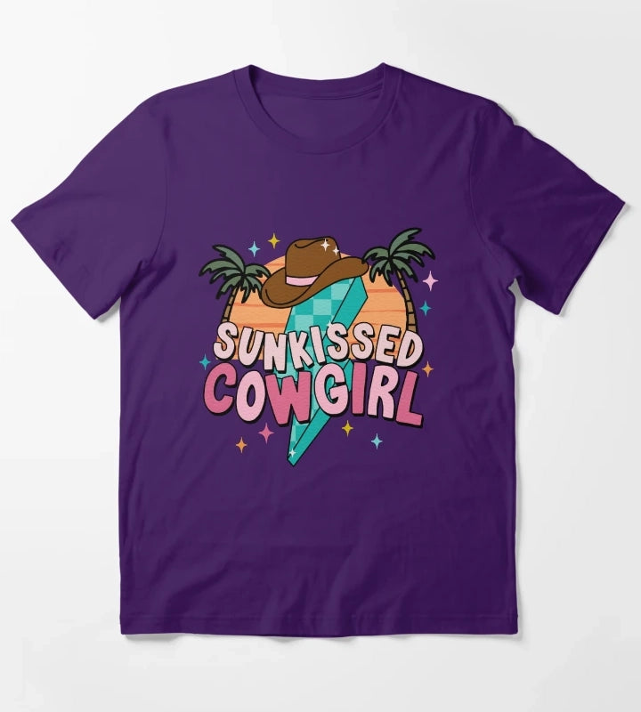 Sunkissed Cowgirl Coastal Cowgirl Chic T-Shirt Purple