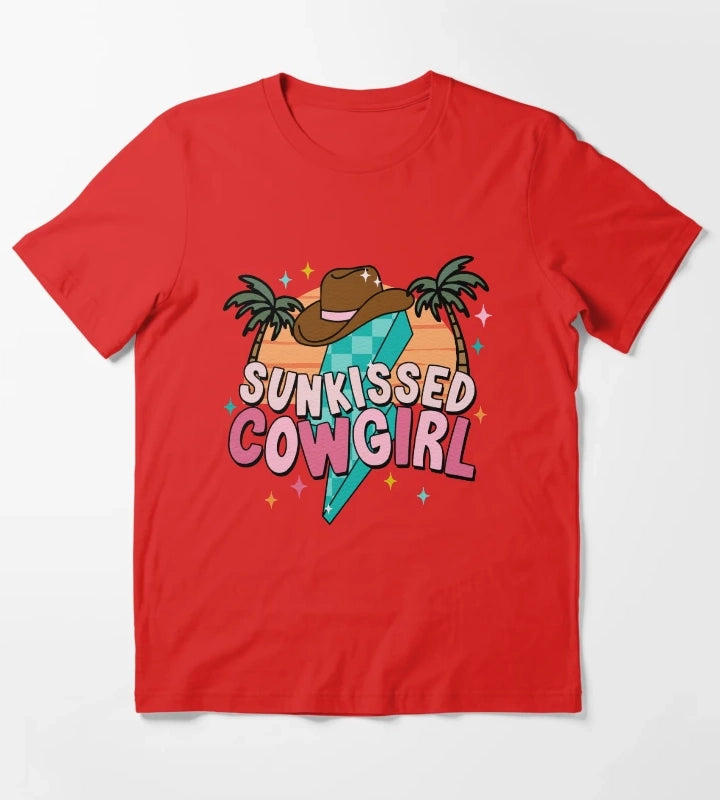 Sunkissed Cowgirl Coastal Cowgirl Chic T-Shirt Red