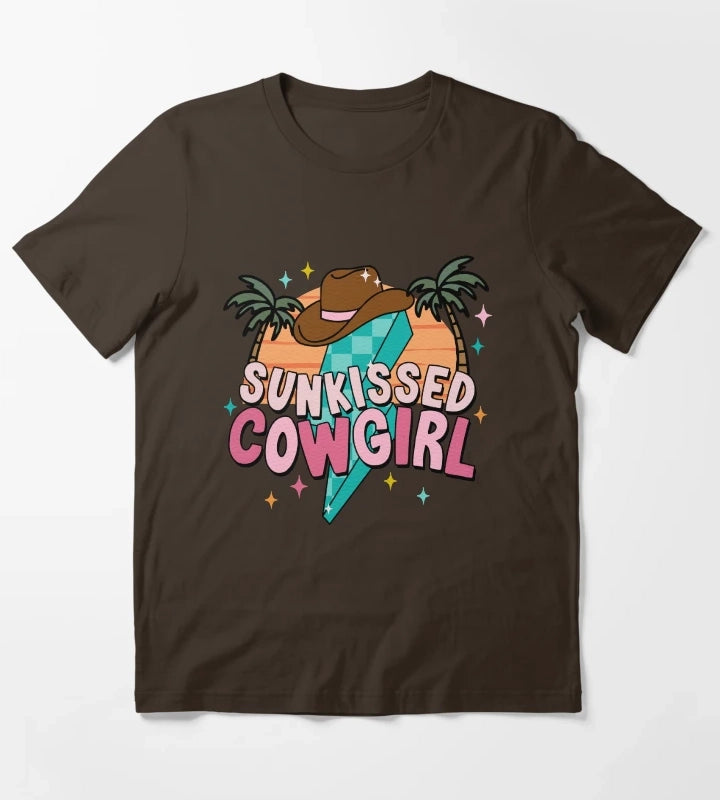 Sunkissed Cowgirl Coastal Cowgirl Chic T-Shirt Brown