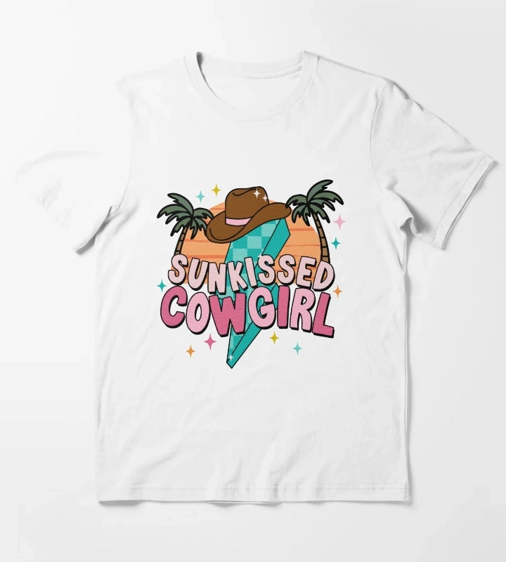 Sunkissed Cowgirl Coastal Cowgirl Chic T-Shirt White