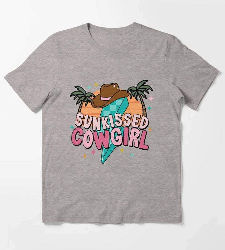 Sunkissed Cowgirl Coastal Cowgirl Chic T-Shirt Heather Grey