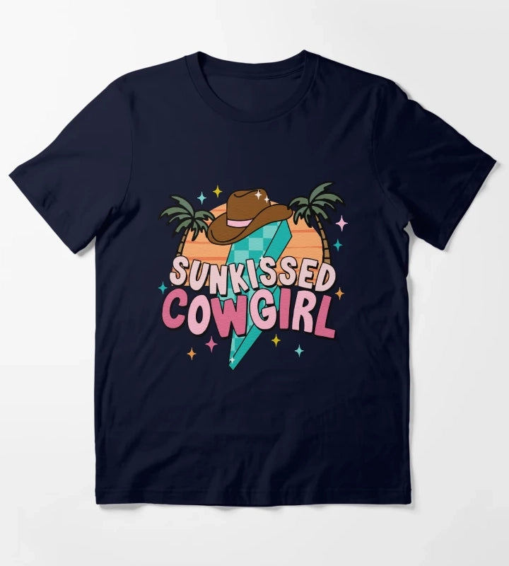 Sunkissed Cowgirl Coastal Cowgirl Chic T-Shirt Navy
