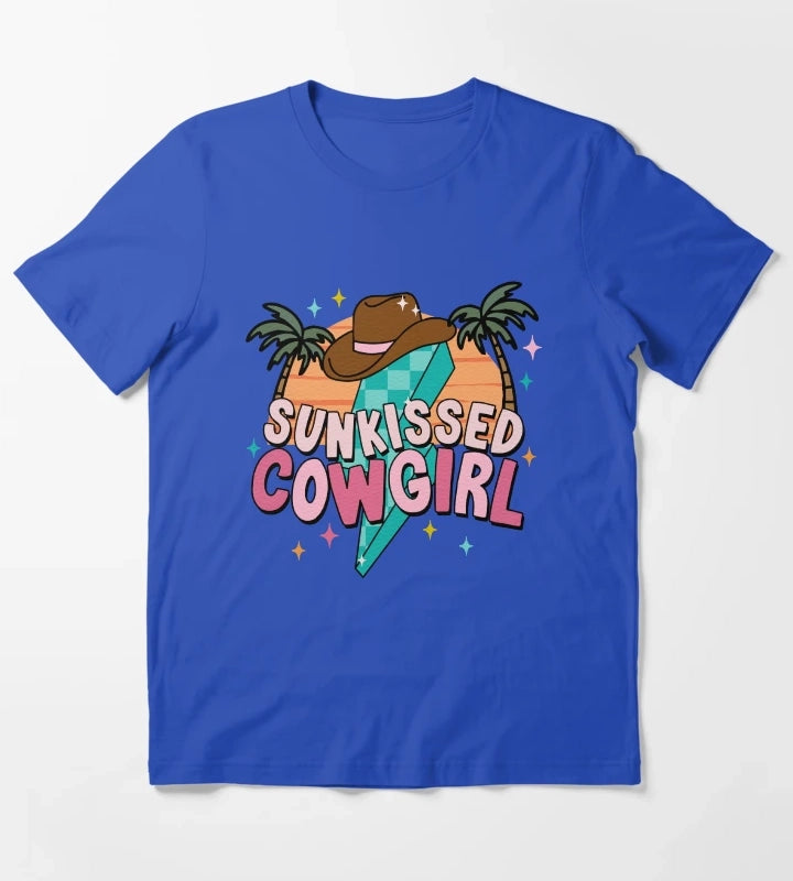 Sunkissed Cowgirl Coastal Cowgirl Chic T-Shirt Blue