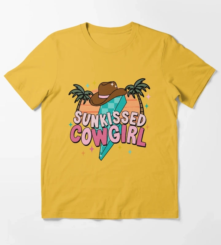 Sunkissed Cowgirl Coastal Cowgirl Chic T-Shirt Yellow