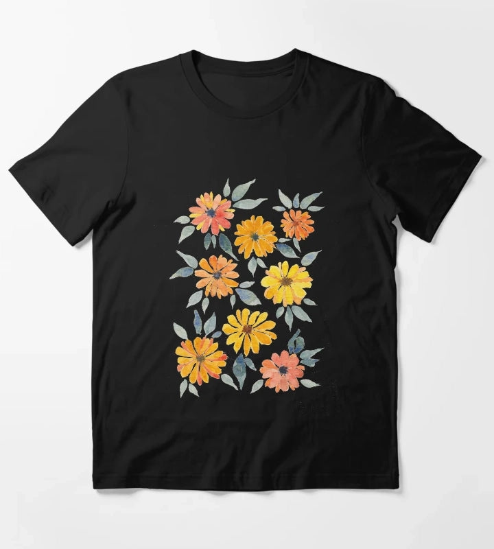 Sunset Watercolour Daisies T-Shirt