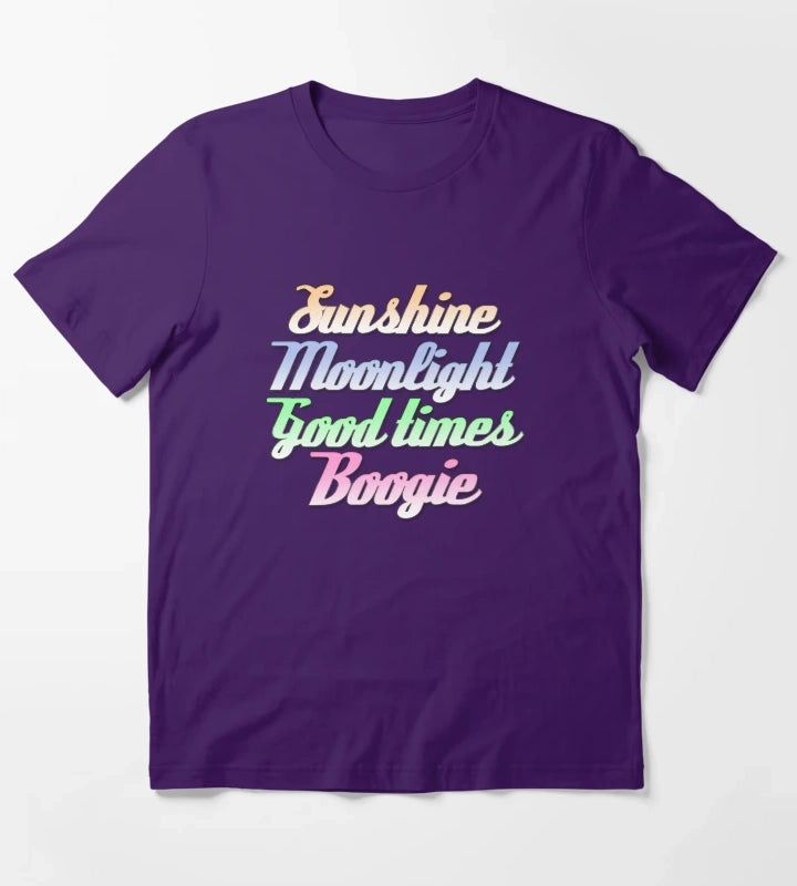 Sunshine Moonlight Good Times Boogie T-Shirt Purple