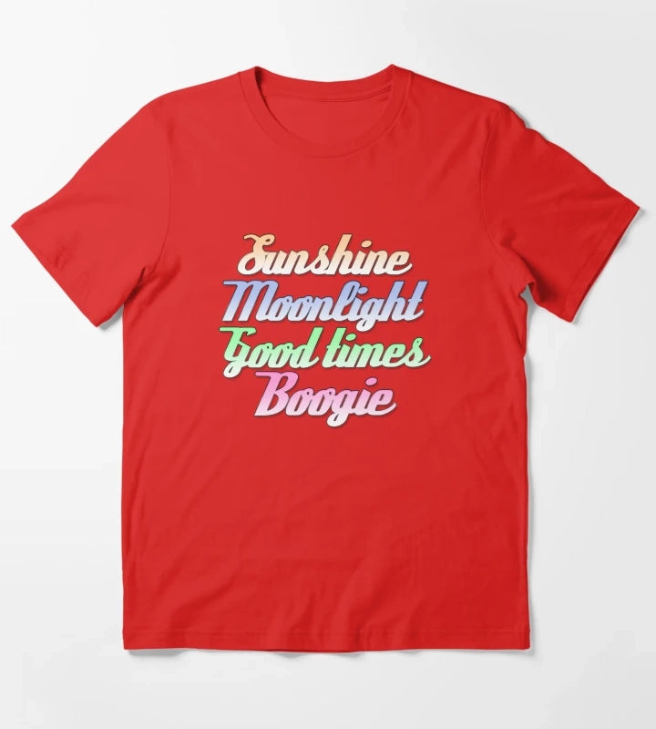 Sunshine Moonlight Good Times Boogie T-Shirt Red