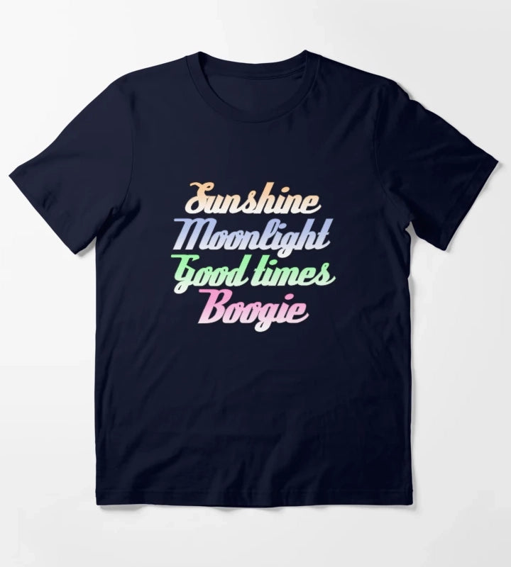 Sunshine Moonlight Good Times Boogie T-Shirt Navy