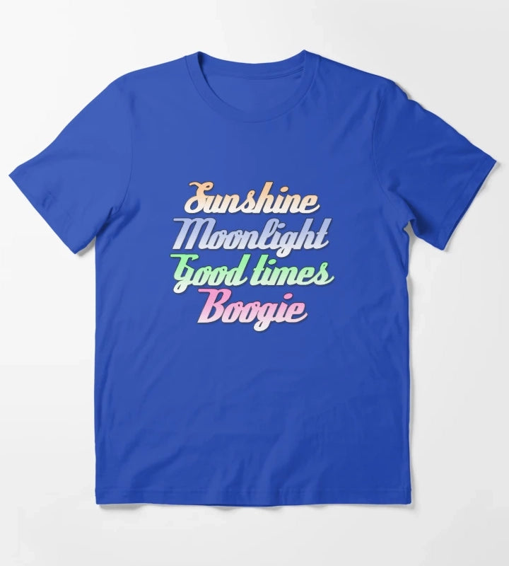 Sunshine Moonlight Good Times Boogie T-Shirt Blue