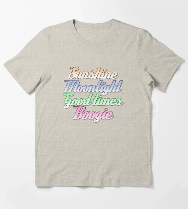Sunshine Moonlight Good Times Boogie T-Shirt Cream