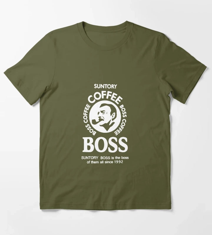 Suntory Boss Coffee T-Shirt Olive Green