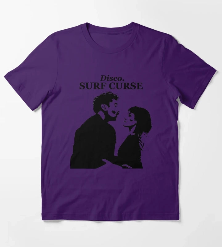 Surf Curse Disco Design T-Shirt Purple
