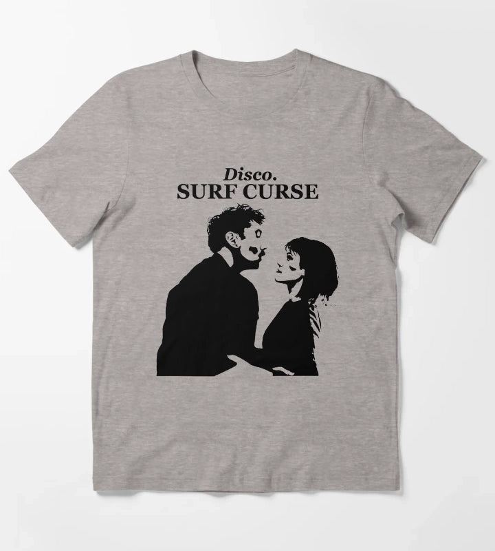 Surf Curse Disco Design T-Shirt Heather Grey