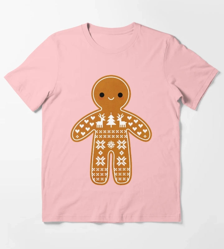 Sweater Pattern Gingerbread Cookie T-Shirt Dark Grey