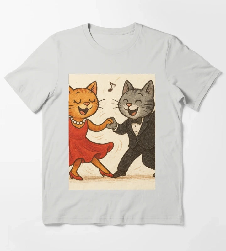 Swing dancing with cats T-Shirt Light Grey