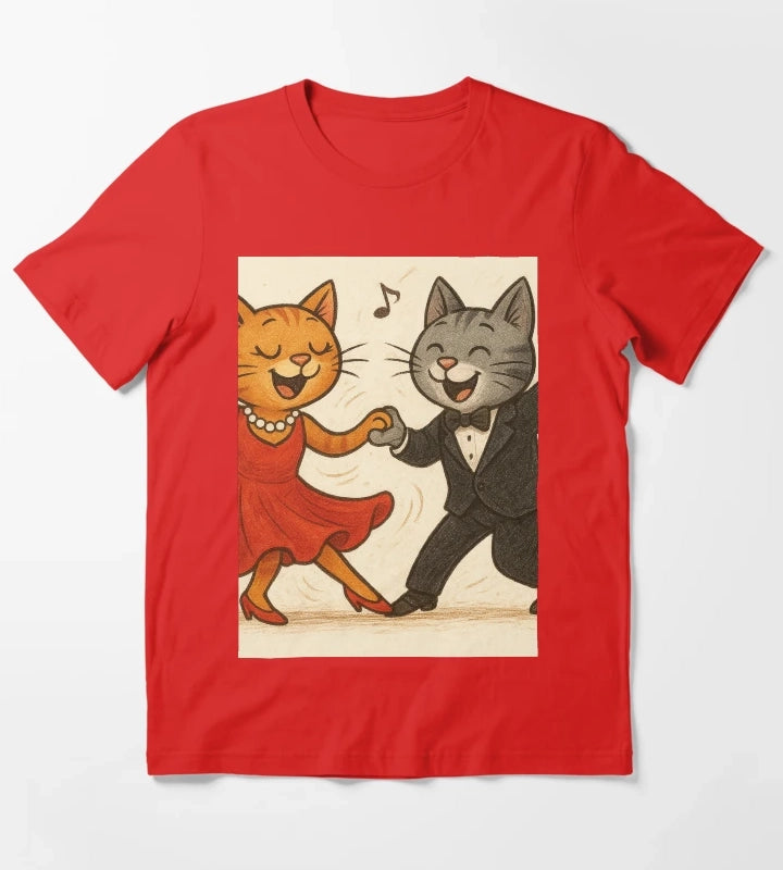 Swing dancing with cats T-Shirt Red